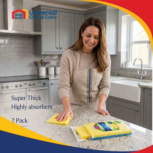 DL 2pk Large Cellulose Sponge Wipes – Extra Thick - Image 2