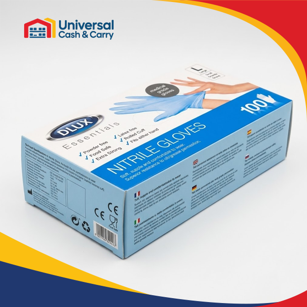 DL – 100pk Nitrile Gloves, Black, Size L - Image 2