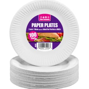 FS – 100pk 18cm 7″ Paper Plate