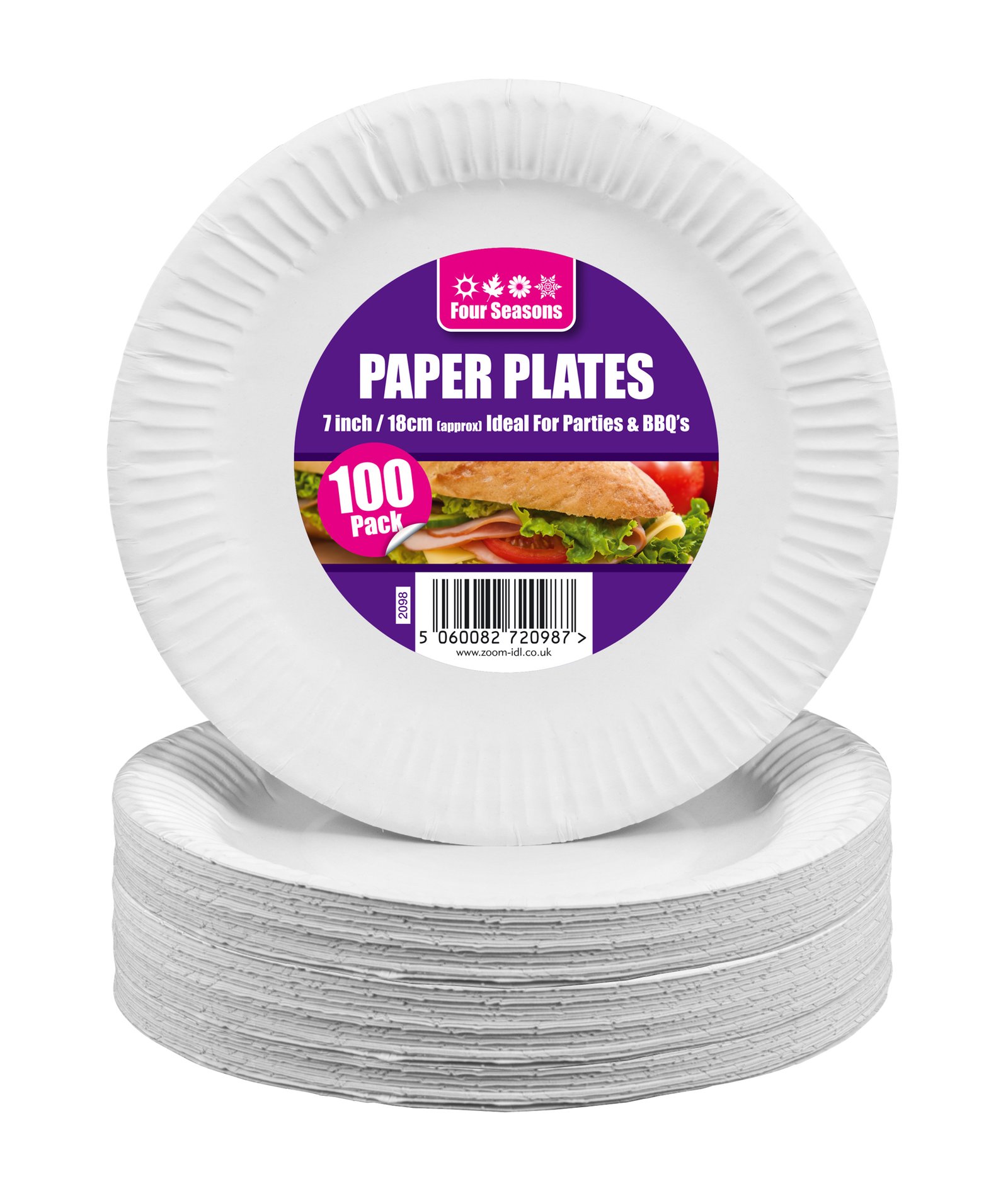 FS – 100pk 18cm 7″ Paper Plate