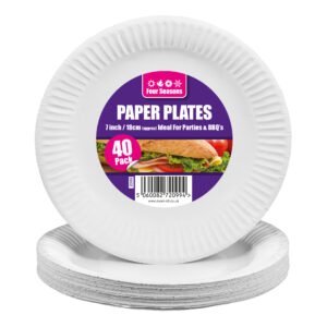 FS – 40pk 18cm 7″ Paper Plates