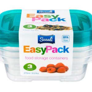 SZ – 3pk Rectangular Containers 270 ml