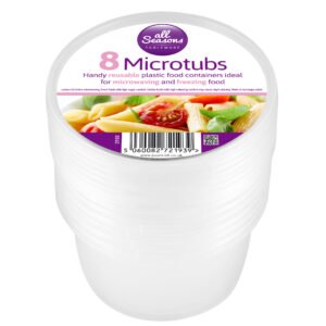 AS – 8pkx 550ml Round Containers with Lids