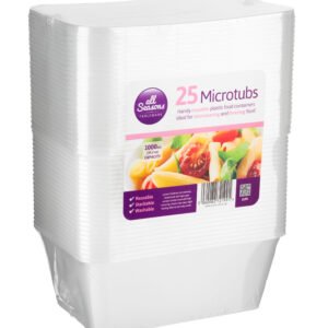 AS – 25pk x 1 Litre Microwave Containers