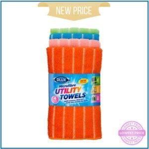 DL – 4pk Microfibre Utility Towels – Mixed Colours