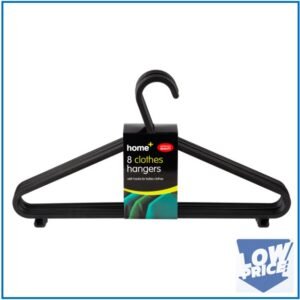 H+ 8pk Black Hangers