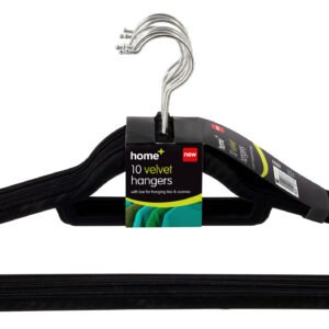 H+ Velvet Flocked Hangers 10pk