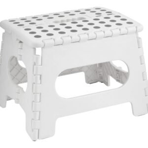 OSH – White Small Handy Plastic Folding Stools