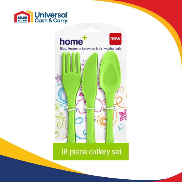 H+ 18pk Plastic Cutlery – Mixed Colours - Image 3