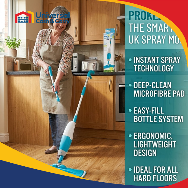 Silver Soft Broom with Handle - Image 3
