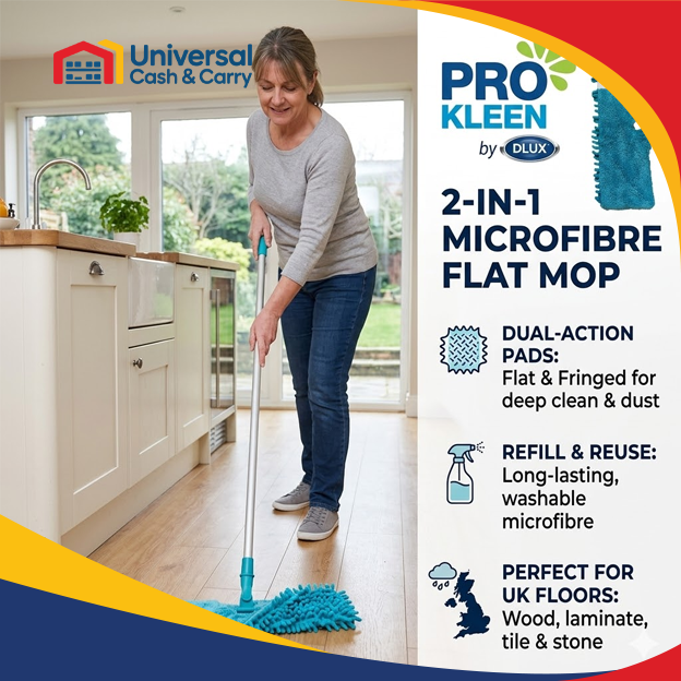 ProKleen – 2 in 1 Microfibre Flat Mop Refill - Image 3