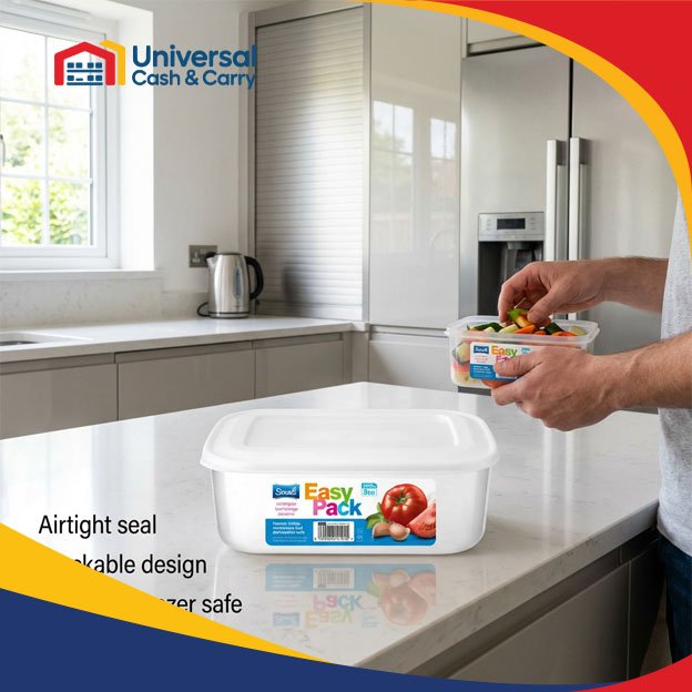 SZ – 3 Litre Easy Close Container (Clear & Blue) - Image 3