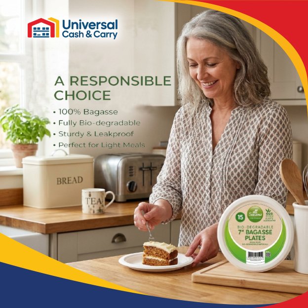 AS – 15pk Bagasse Plates – 7 inch - Image 3