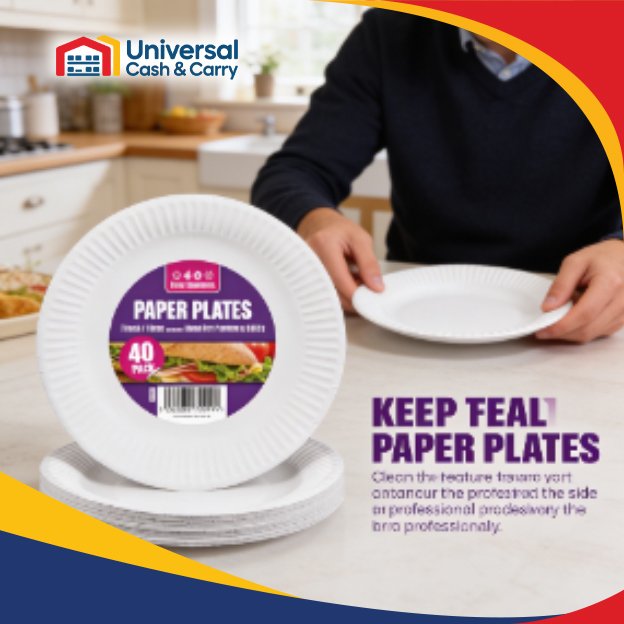 FS – 40pk 18cm 7″ Paper Plates - Image 3