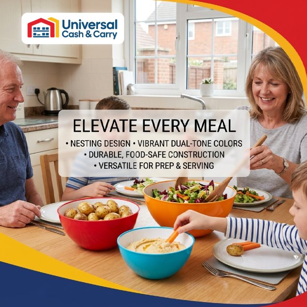 H+ Large Salad Serving Bowl 10″ – Assorted Colours - Image 3