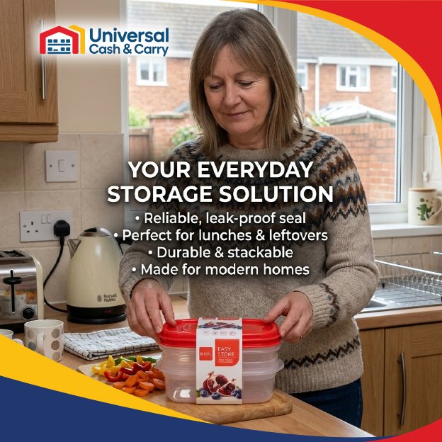 Kitch – 2pk EasyStore Rectangular Containers 350ml - Image 3