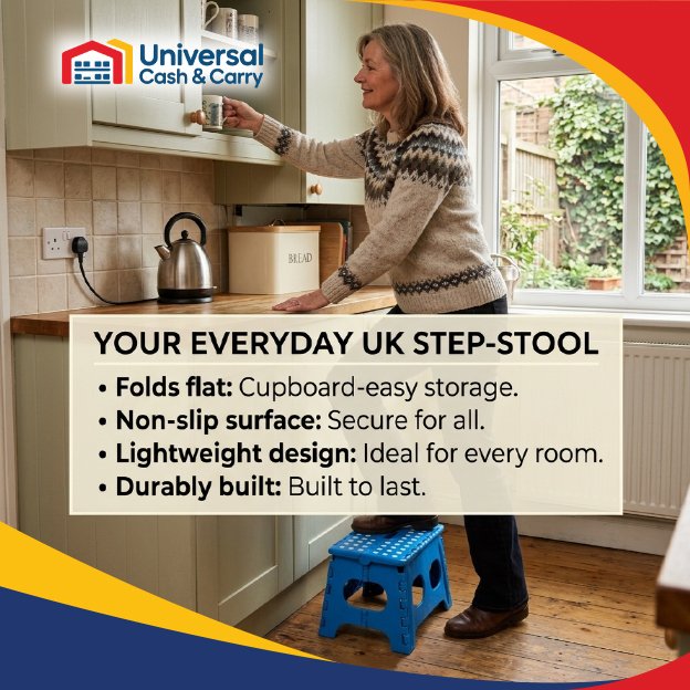 OSH – Wide Small Plastic Folding Stool - Image 3