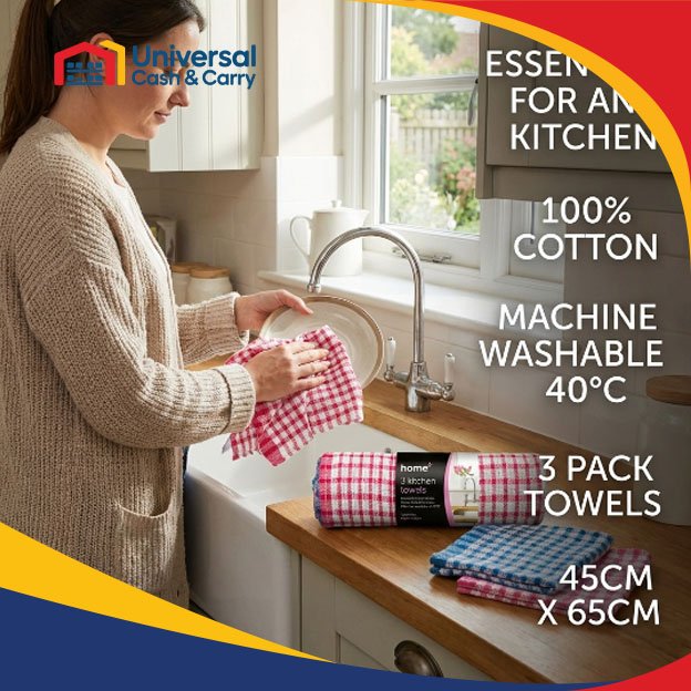 H+ 3pk Kitchen Towel - Image 3