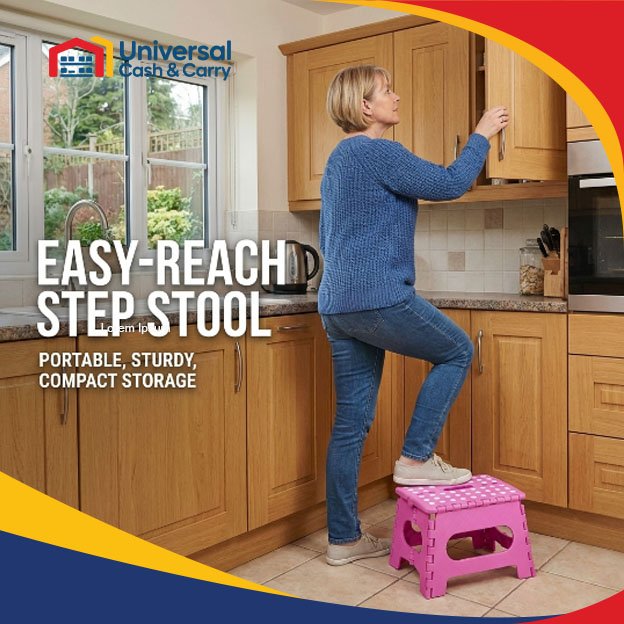 OSH – Small Handy Plastic Folding Stools - Image 3