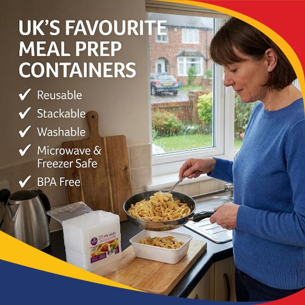 AS – 25pk x 500ml Microwave Disposable Containers - Image 3