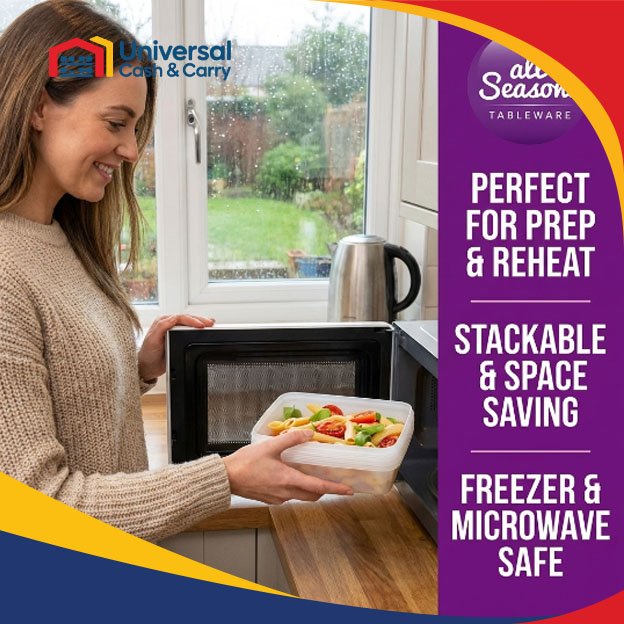 AS – 5pk x 750ml Mircrowave Disposable Containers - Image 3