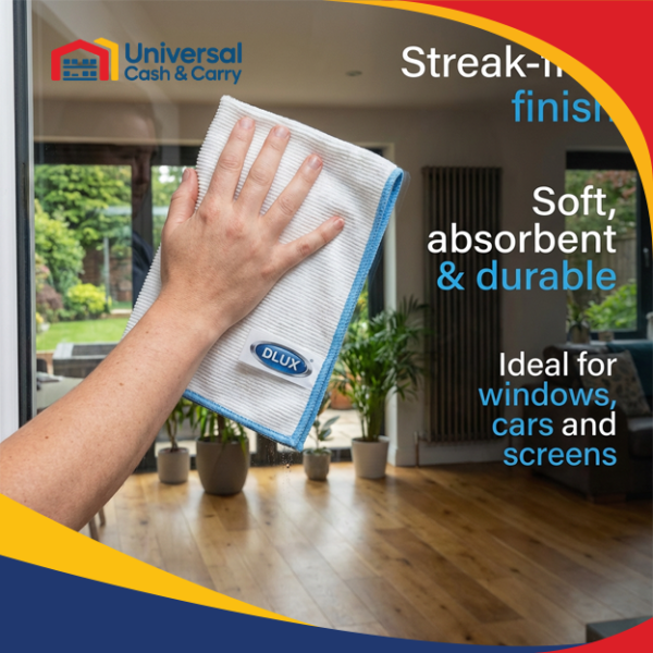 Window Attach Cloth DL – 2pk Microfibre Window Cloths – Universal Cash & Carry