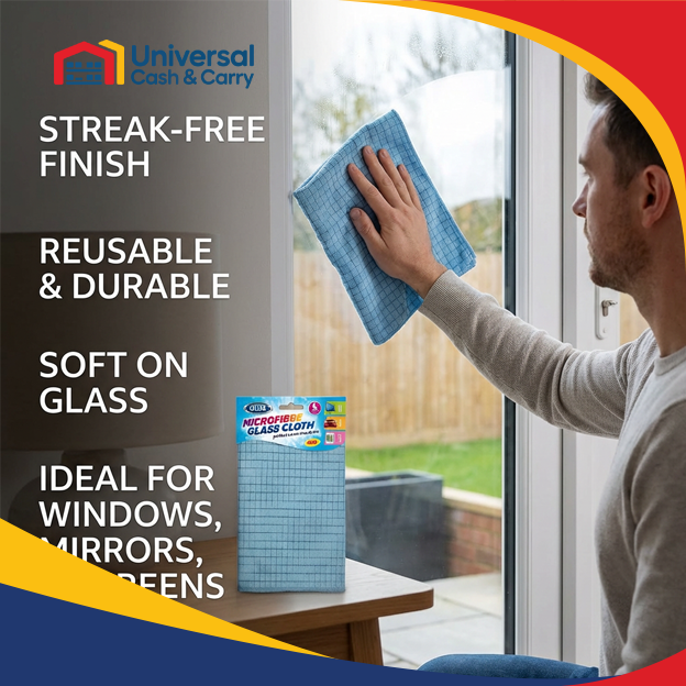 DL – 1pc Microfibre Glass Cloth 38cm x 42cm - Image 3