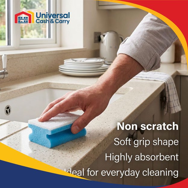 DL 8 PK Non-scratch, Handgrip Sponge Scourers - Image 3
