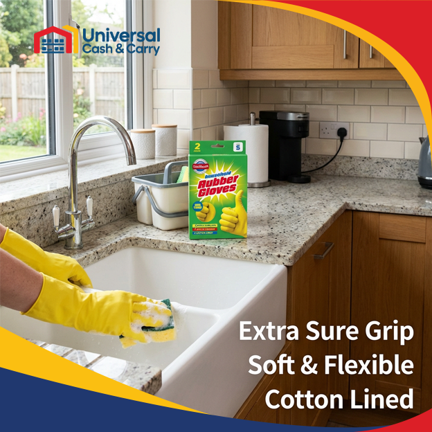 DL – 2 Pairs Latex Rubber Gloves – Small - Image 3