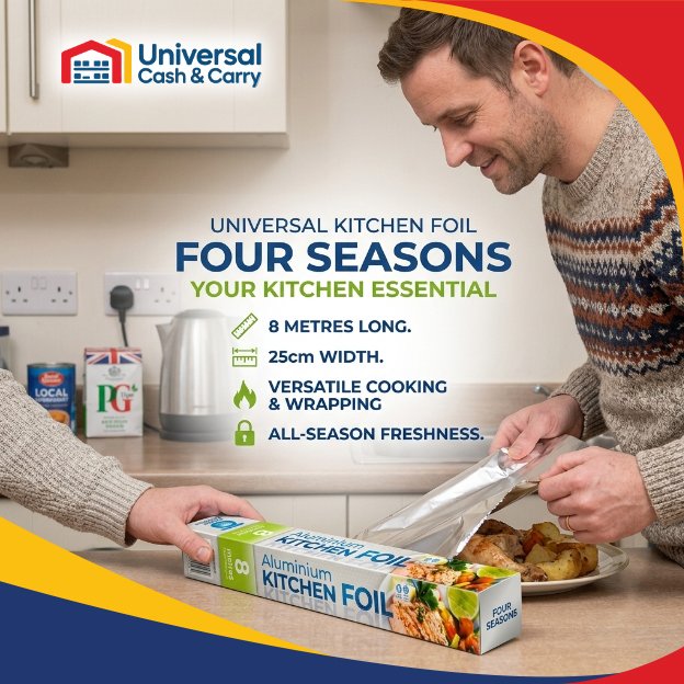 FS – Kitchen Foil Roll – 8M x 45cm - Image 3