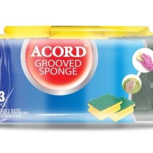 3pk Heavy Duty Grooved Sponges Scourers