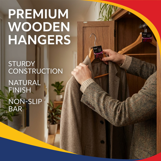 H+ 2 Premium Wooden Hangers - Image 4