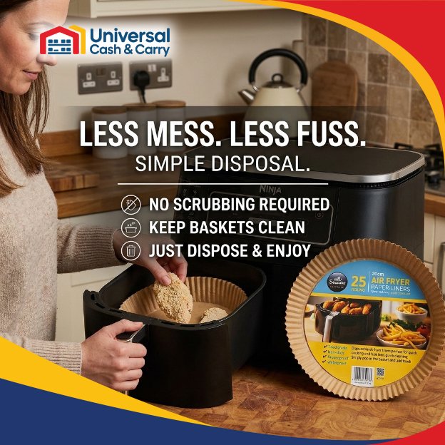 AS – 25pk Round Air Fryer Liners – 20 cm - Image 4
