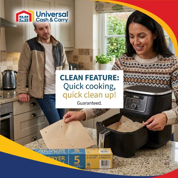 AS – Air Fryer Liners Roll – 25cm x 5m - Image 4