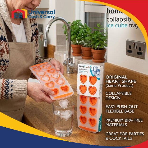 H+ Collapsible Ice Cube Tray – Hearts - Image 4