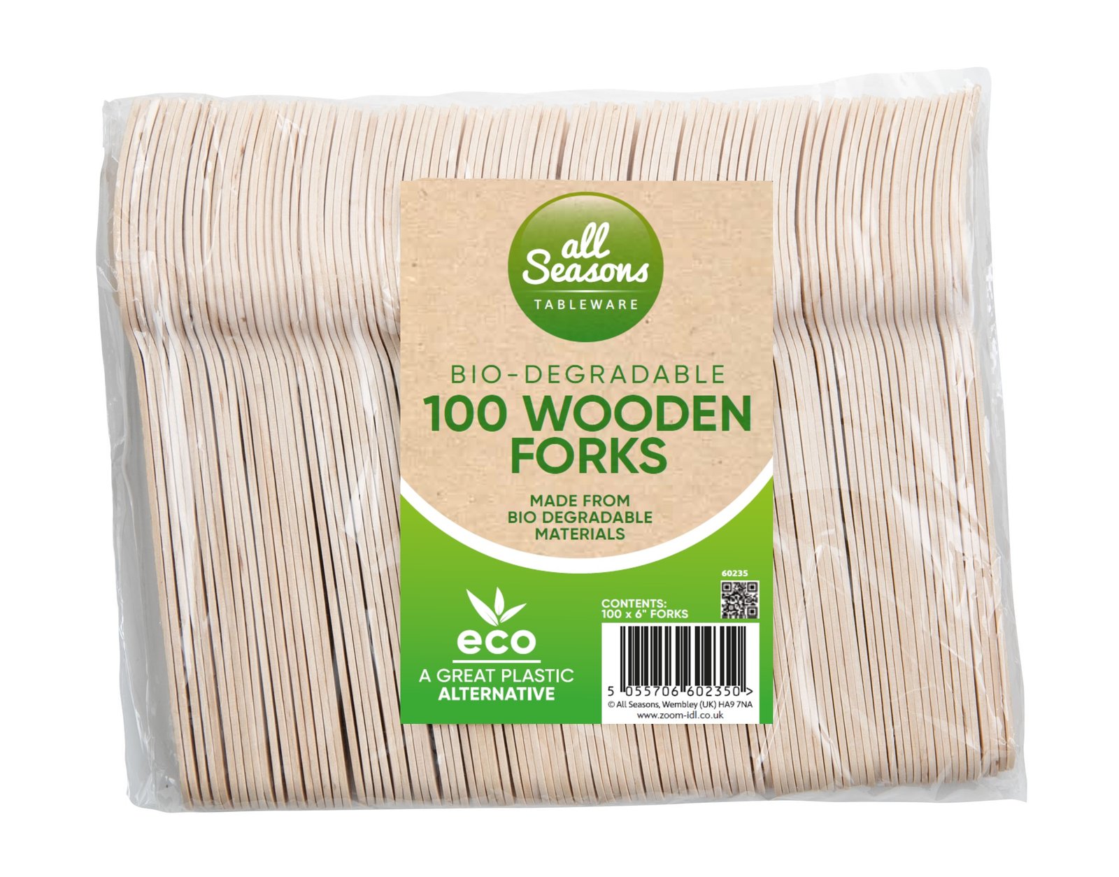 AS – 100pk Wooden Forks - Image 3