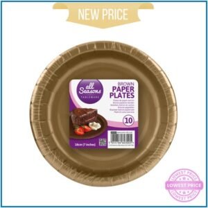 AS – 10pk Bronze Brown Paper Plate 18cm 7″
