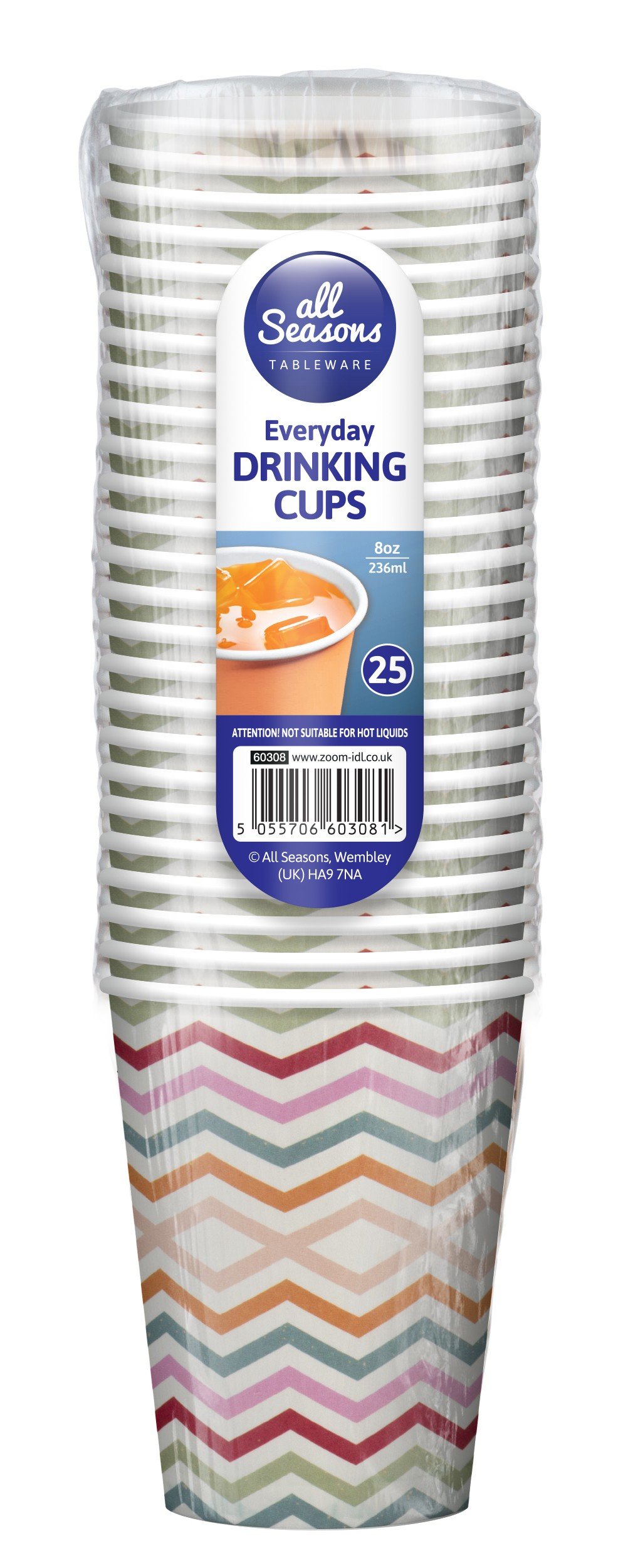 AS -25pk/8oz Single Wall Tea/Coffee Drinking Cups - Image 3