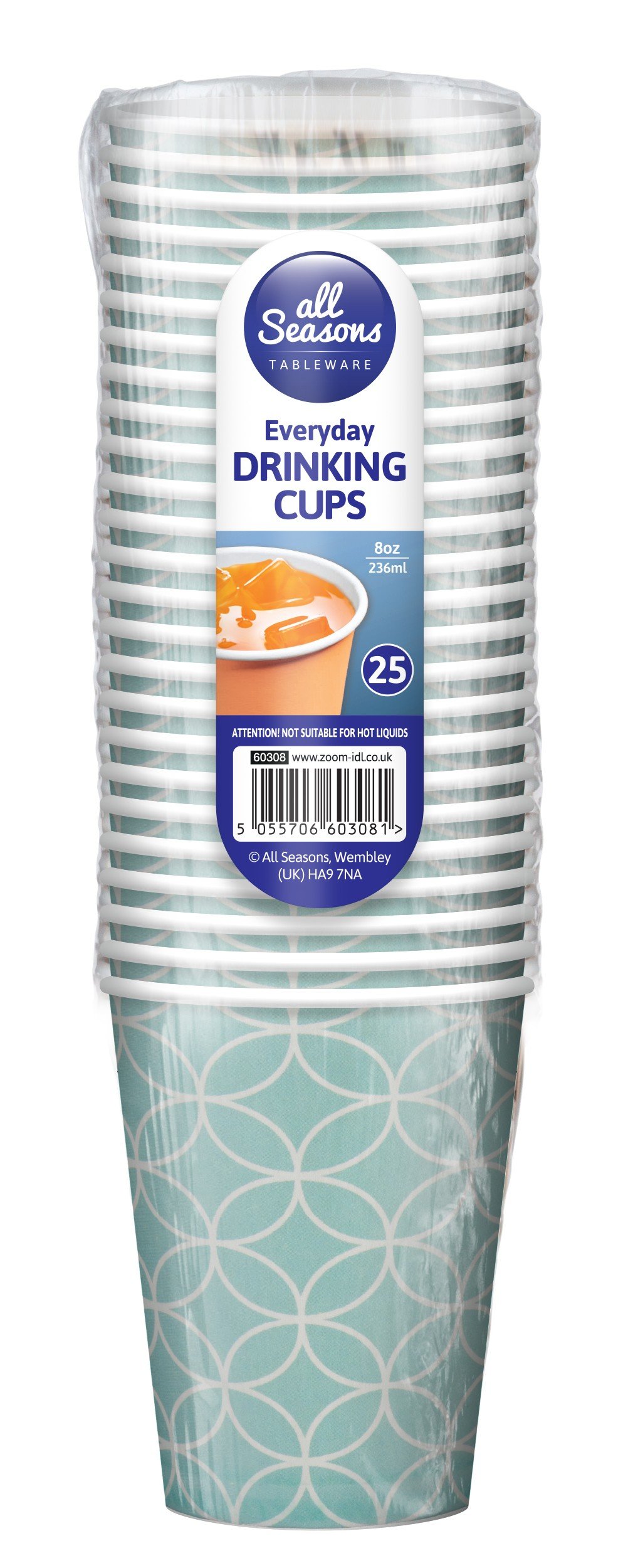 AS -25pk/8oz Single Wall Tea/Coffee Drinking Cups - Image 2
