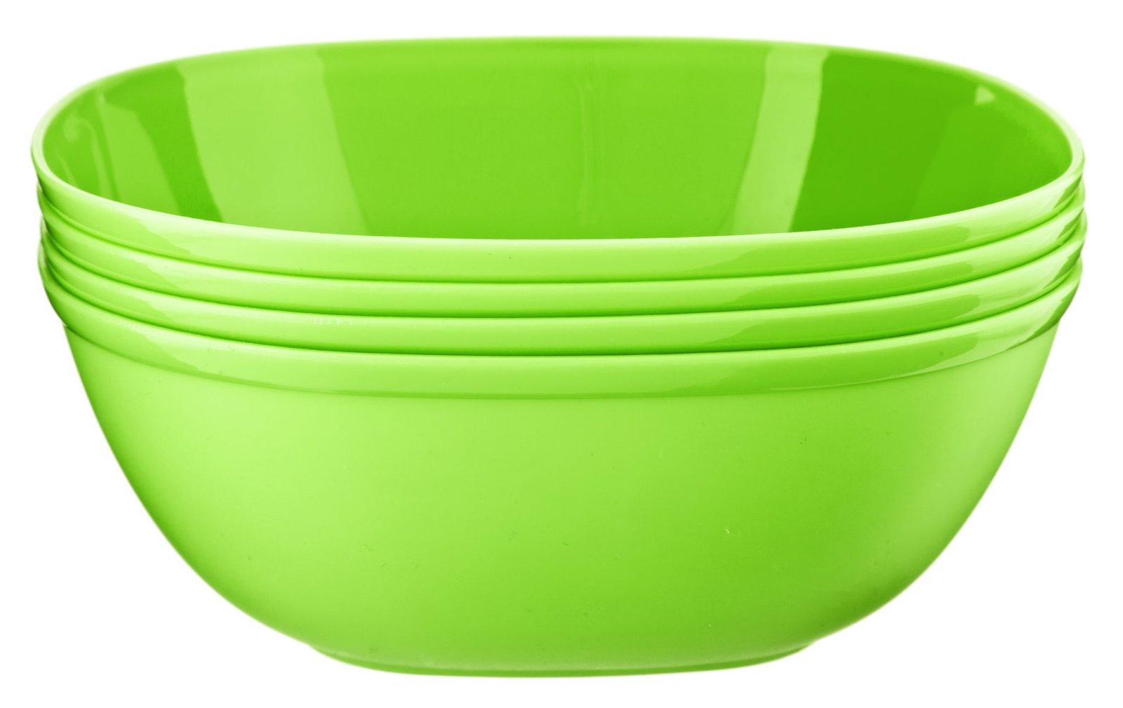 H+ 4pk 15.8cm Plastic Bowls – Mixed Colours - Image 2