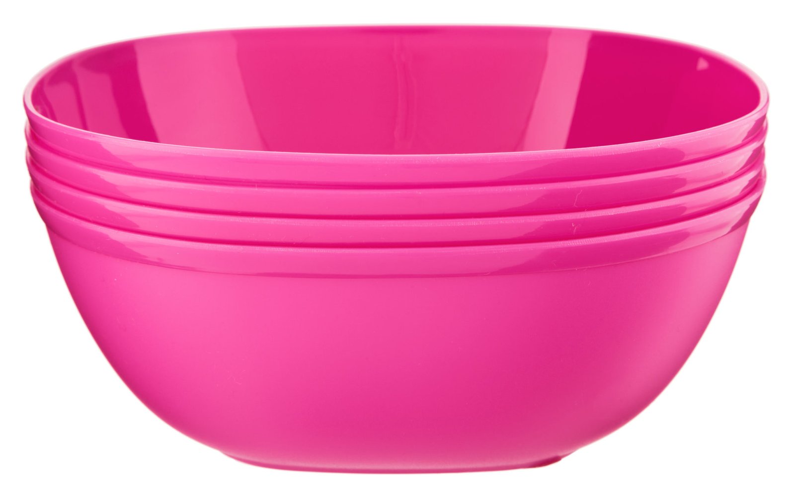 H+ 4pk 15.8cm Plastic Bowls – Mixed Colours - Image 3