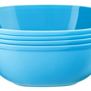 H+ 4pk 15.8cm Plastic Bowls – Mixed Colours