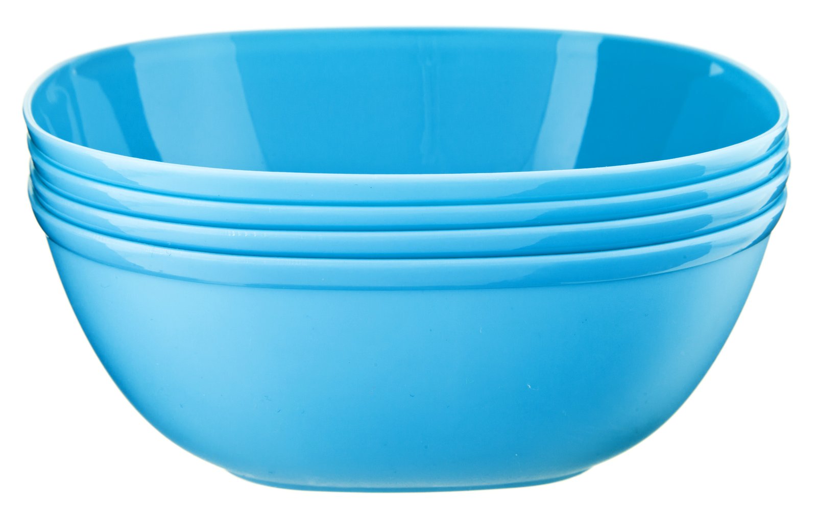 H+ 4pk 15.8cm Plastic Bowls – Mixed Colours