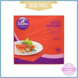 AS – 40pk Red Paper Napkin 33cm x 33cm – 2 Ply