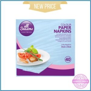 AS – 40pk Blue Paper Napkins – 33 x 33cm – 2ply