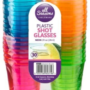 AS – Shot Glasses Neon – 30pk x 28ml (1oz)