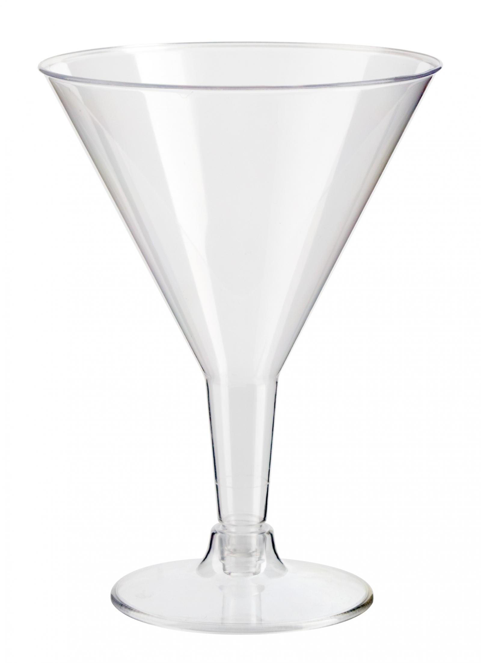 AS – 6pk Clear Plastic Martini Glasses (200ml)