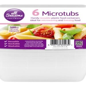 AS – 6pk x 500ml Microwave Disposable Containers