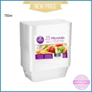 AS- 25pk x 750ml Microwave Disposable Containers