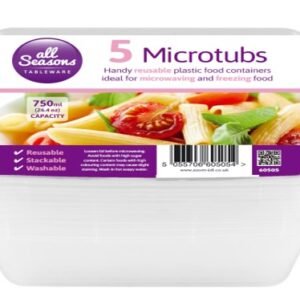 AS – 5pk x 750ml Mircrowave Disposable Containers
